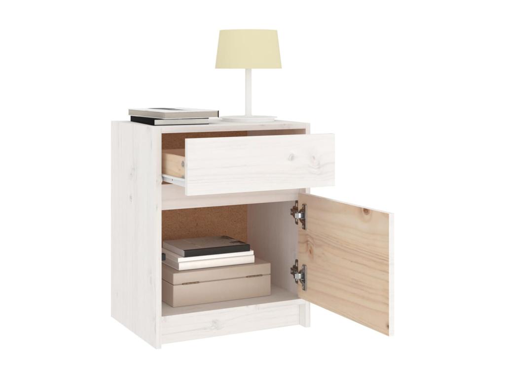 White Pine Wood Table, 40 x 31 x 50 cm