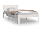 White Solid Wood Bed Frame, 90 x 190 cm