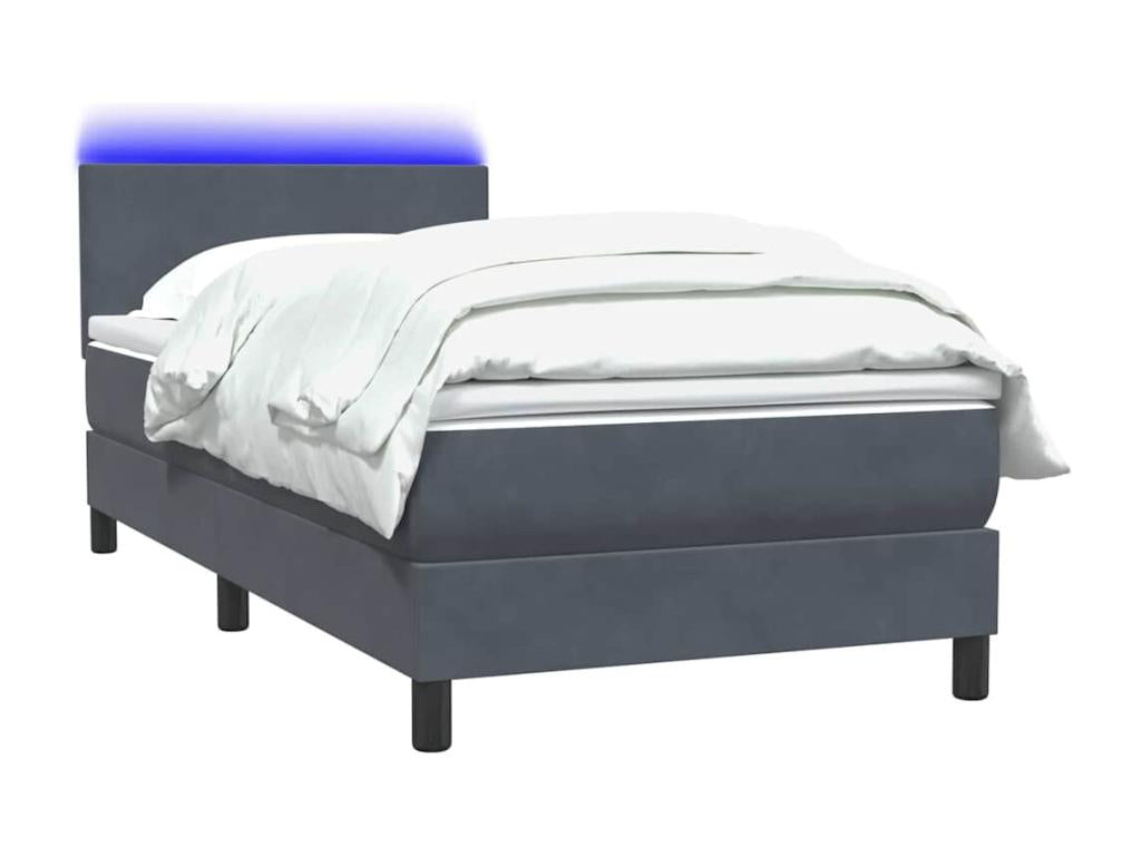 Gray Velvet Mattress, 100 x 220 cm