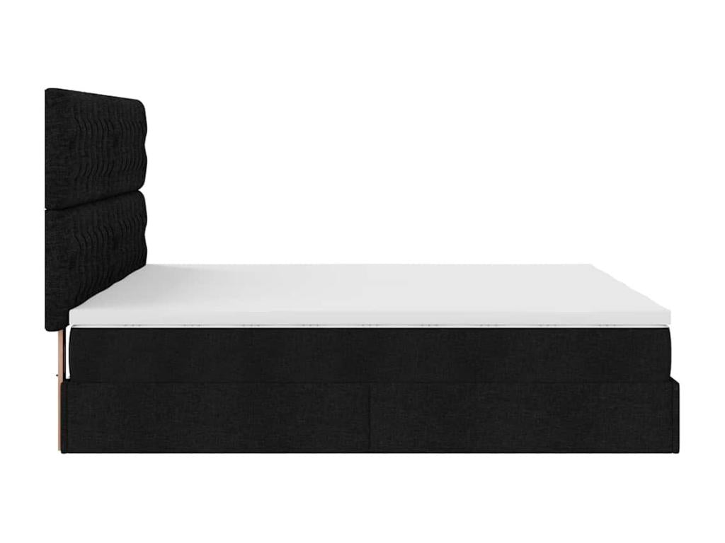 Black Fabric Mattress, 160 x 200 cm