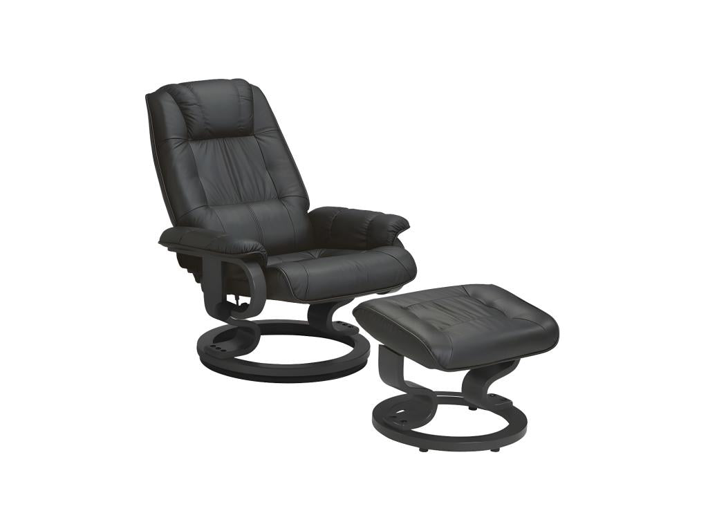 Black Leather Accent Chair - dlz1766569483474