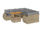 Beige Woven Resin Wicker Outdoor Furniture Set - dlz1766568794051