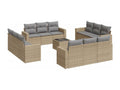 Beige Woven Resin Wicker Outdoor Furniture Set - dlz1766569064269