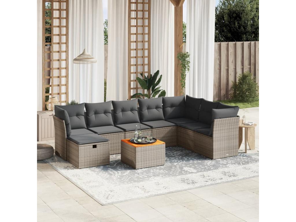 Gray Woven Resin Wicker Outdoor Furniture Set - dlz1766569233759