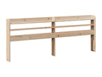 Brown Pine Wood Bed Frame, 200 x 200 cm