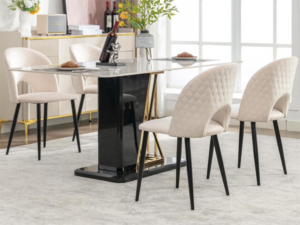 Beige Velvet Home Furniture