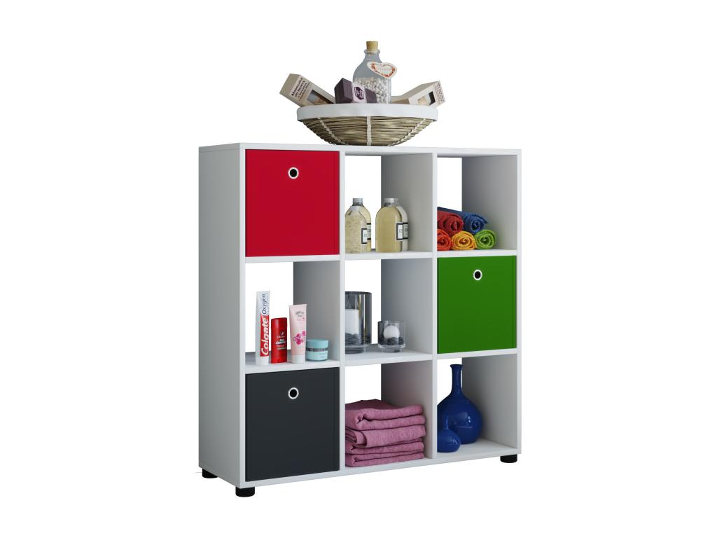 White Bookcase, 3 x 3 cm