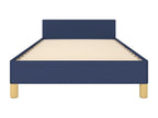 Blue Fabric Bed Frame, 100 x 200 cm