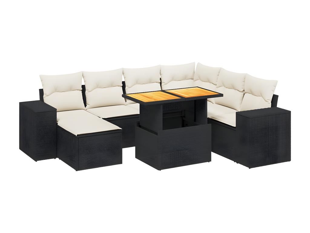 Black Woven Resin Wicker Outdoor Furniture Set - dlz1766569209812