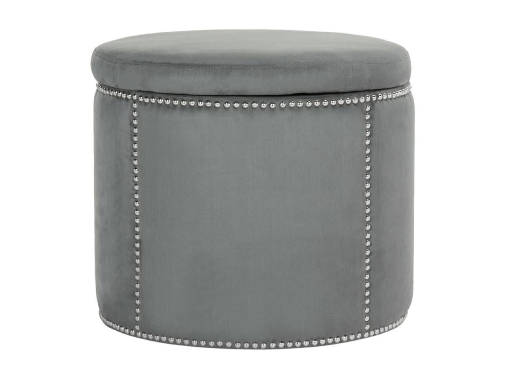 Gray Ottoman, 56 x 56 x 48 cm