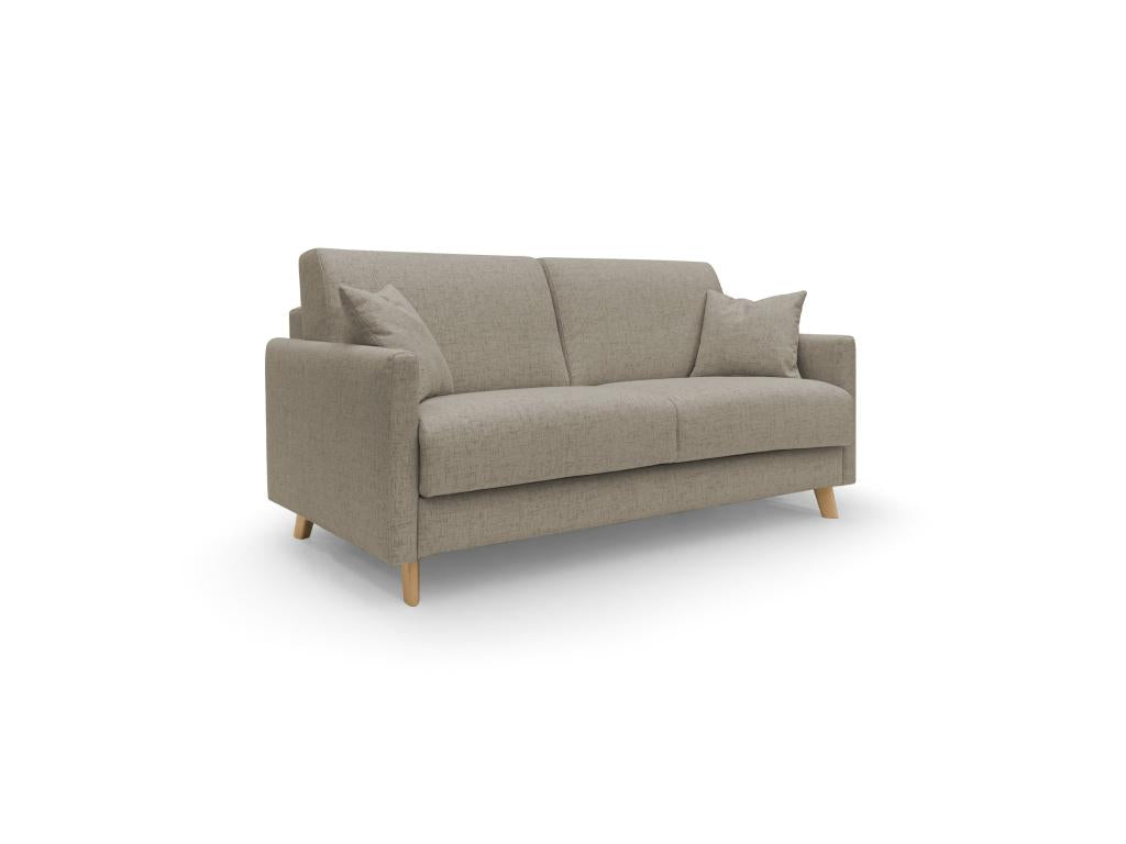 Brown Fabric Bed, 120 x 197 cm