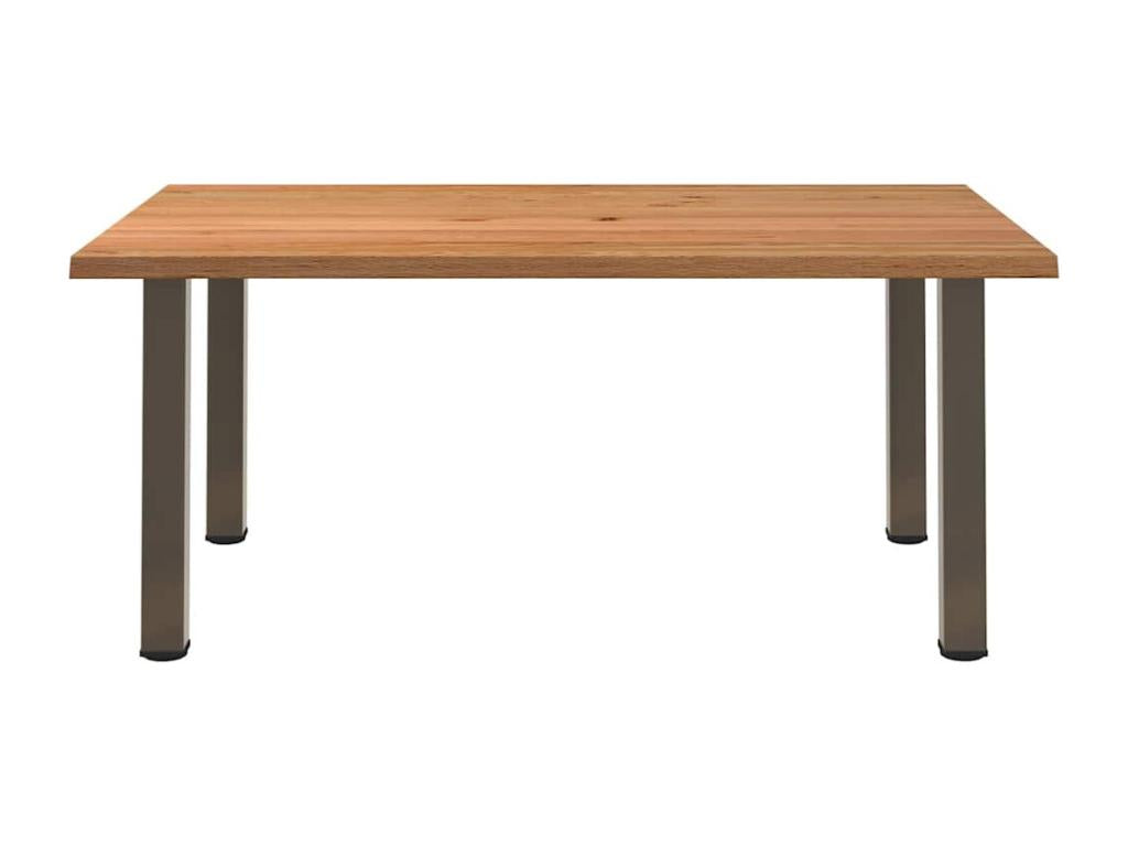 Brown Oak Wood Dining Table - dlz1766569535133