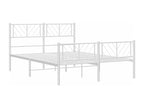 White Metal Bed Frame, 140 x 200 cm