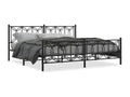 Black Metal Bed Frame, 193 x 203 cm - dlz1766569376808