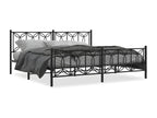 Black Metal Bed Frame, 193 x 203 cm - dlz1766569376808