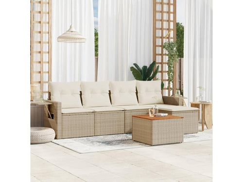 Beige Woven Resin Wicker Outdoor Furniture Set - dlz1766568780348