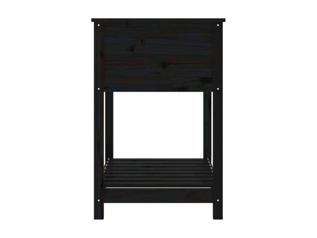Black Solid Wood Home Furniture, 82.5 x 54 x 81 cm