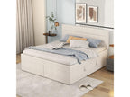 Beige Fabric Bed, 140 x 200 cm