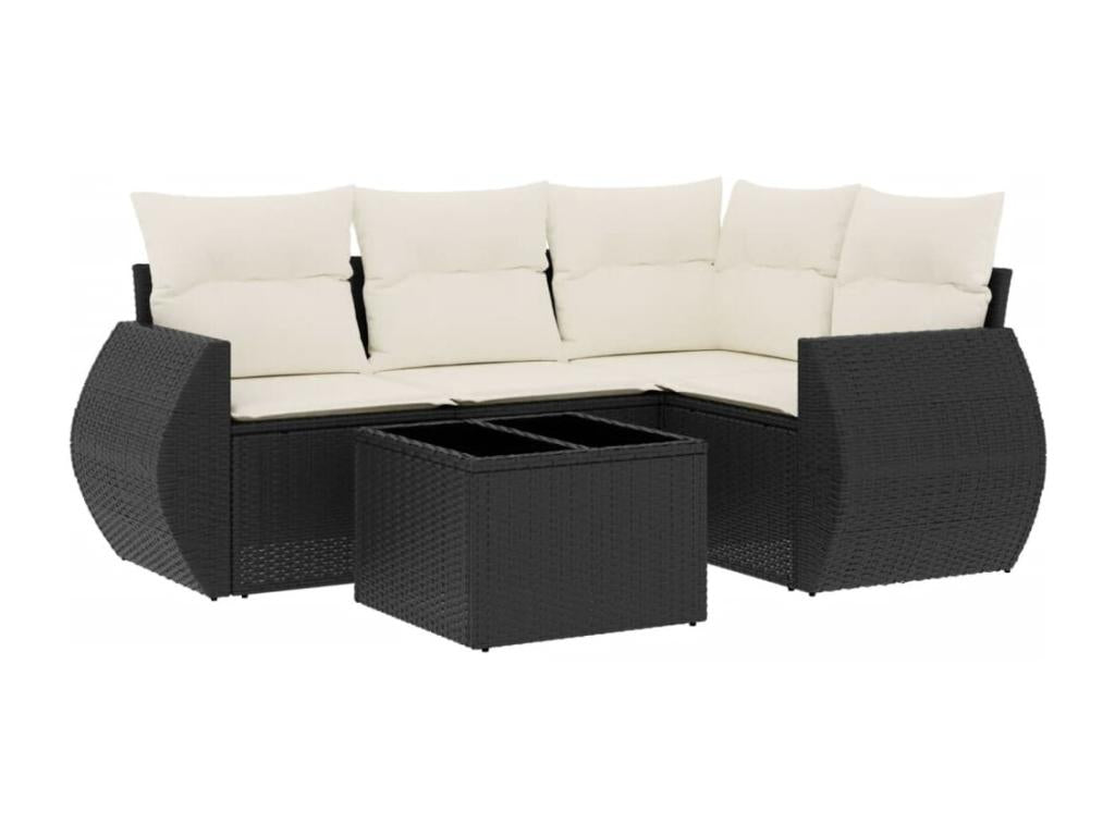 Black Woven Resin Wicker Outdoor Furniture Set - dlz1766569187380