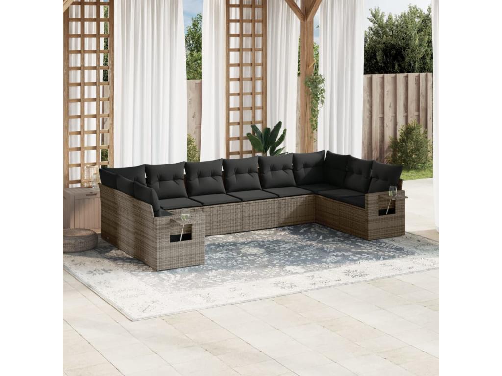 Gray Woven Resin Wicker Outdoor Furniture Set - dlz1766568767493