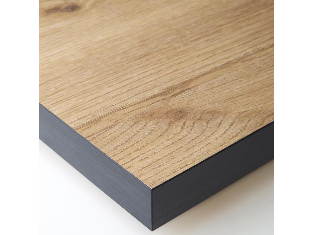 Black Oak Wood Dining Table