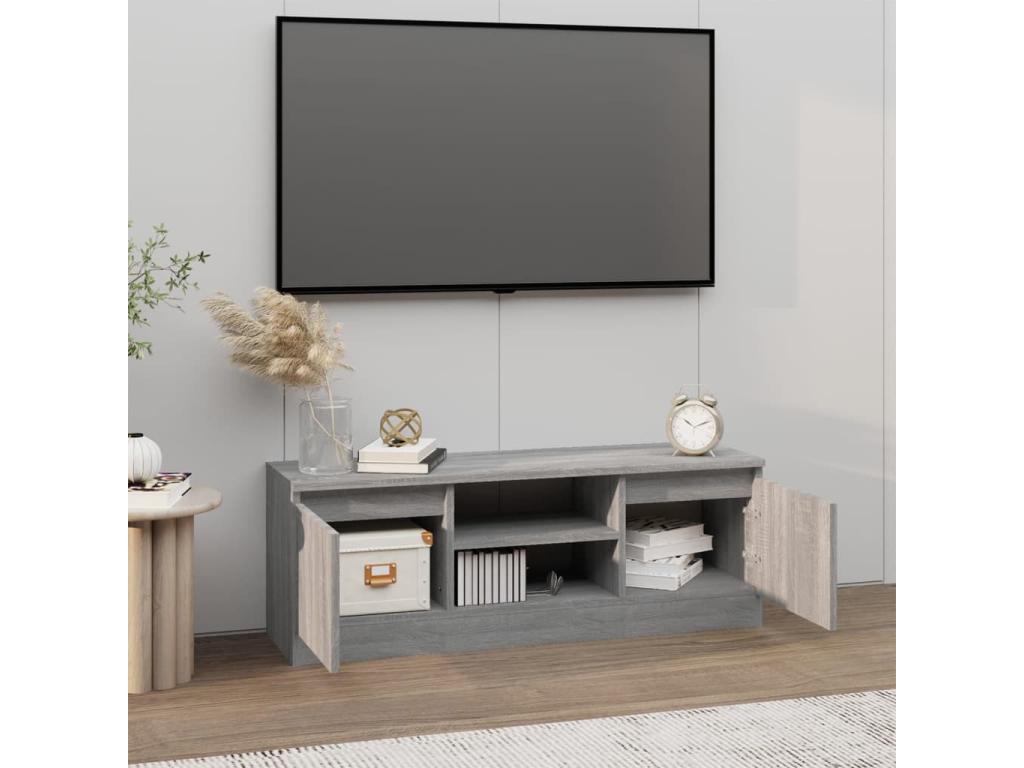 Gray TV Stand, 102 x 30 x 36 cm