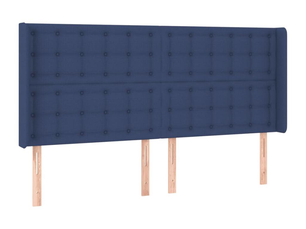 Blue Fabric Bed, 163 x 16 x 118 cm