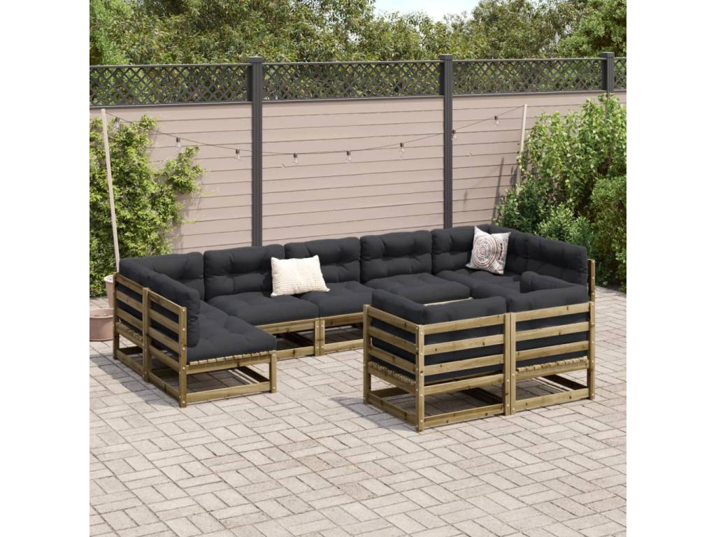 Brown Pine Wood Outdoor Furniture Set - dlz1766569118409