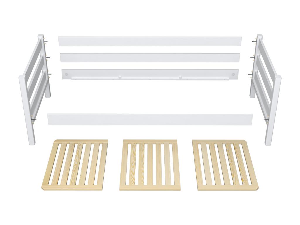 Black Oak Wood Bed, 100 x 190 cm