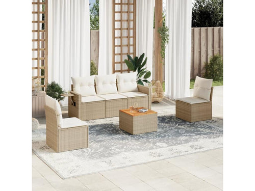Beige Woven Resin Wicker Outdoor Furniture Set - dlz1766568773193