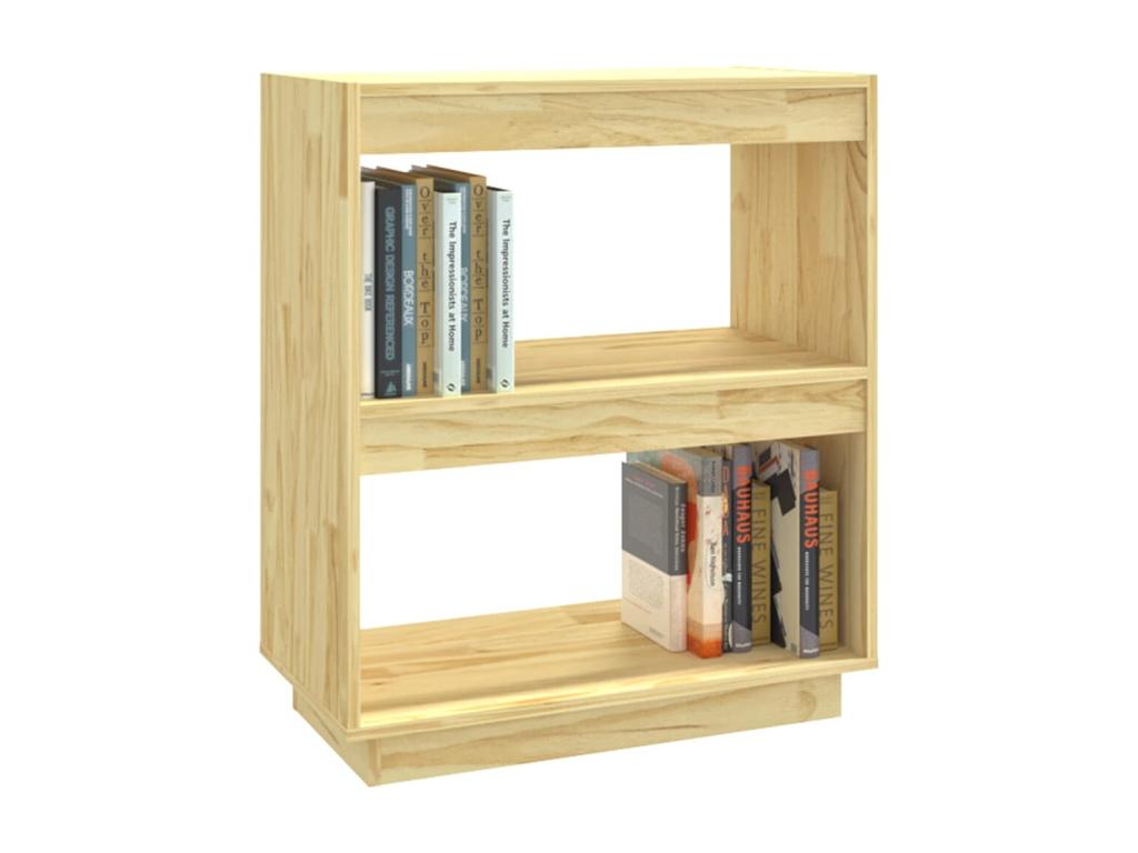 Brown Pine Wood Bookcase, 60 x 35 x 71 cm