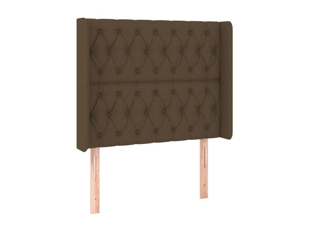 Brown Fabric Bed, 103 x 16 x 118 cm