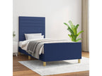 Blue Fabric Bed Frame, 100 x 200 cm