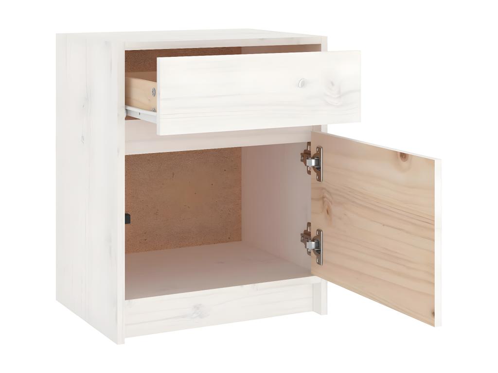 White Pine Wood Table, 40 x 31 x 50 cm