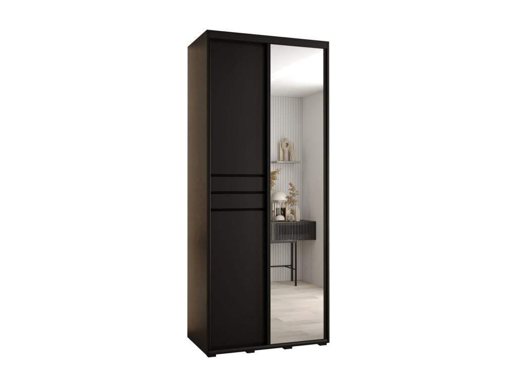 Black Wardrobe, 110 x 60 x 235.2 cm