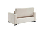 Beige Velvet Sofa Bed
