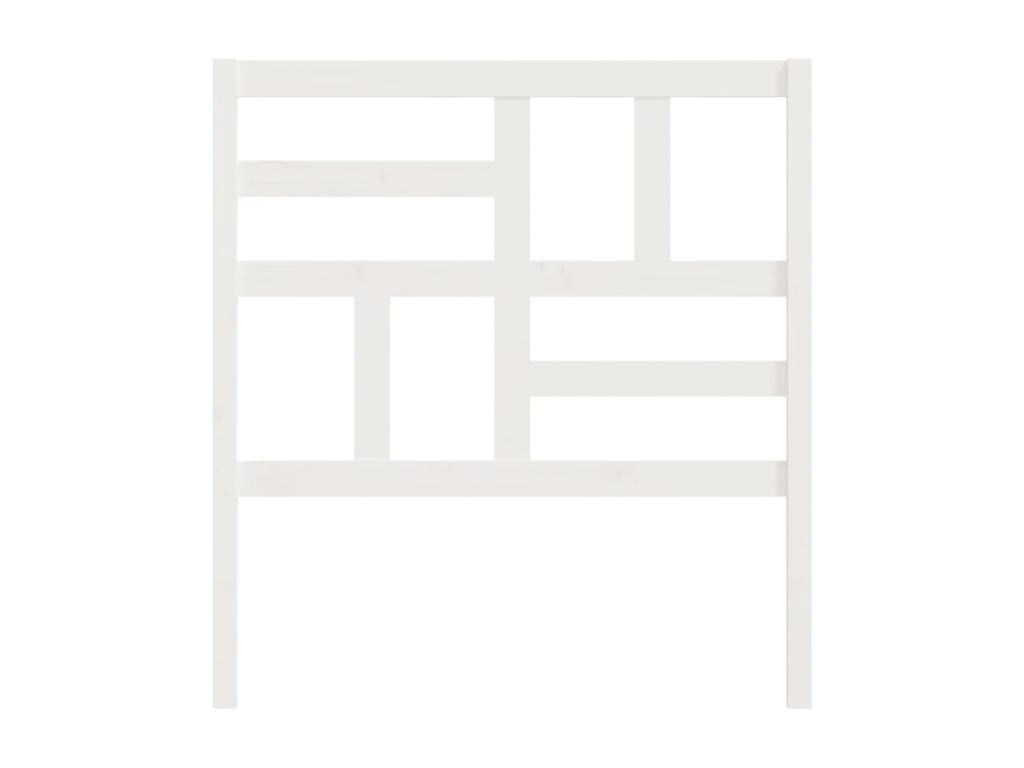 White Solid Wood Bed, 81 x 4 x 104 cm