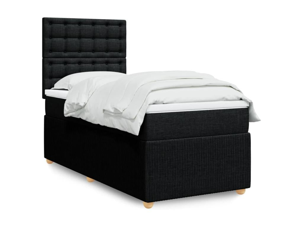Black Fabric Mattress, 80 x 200 cm