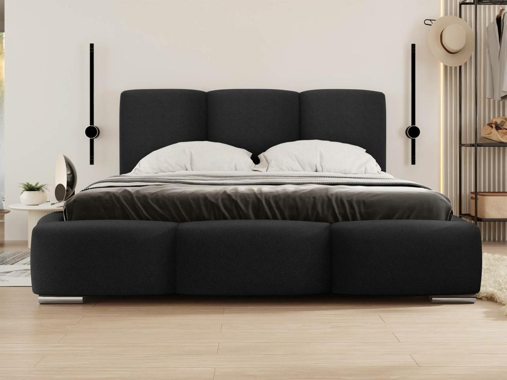 Anthracite Bed, 180 x 222 x 112 cm