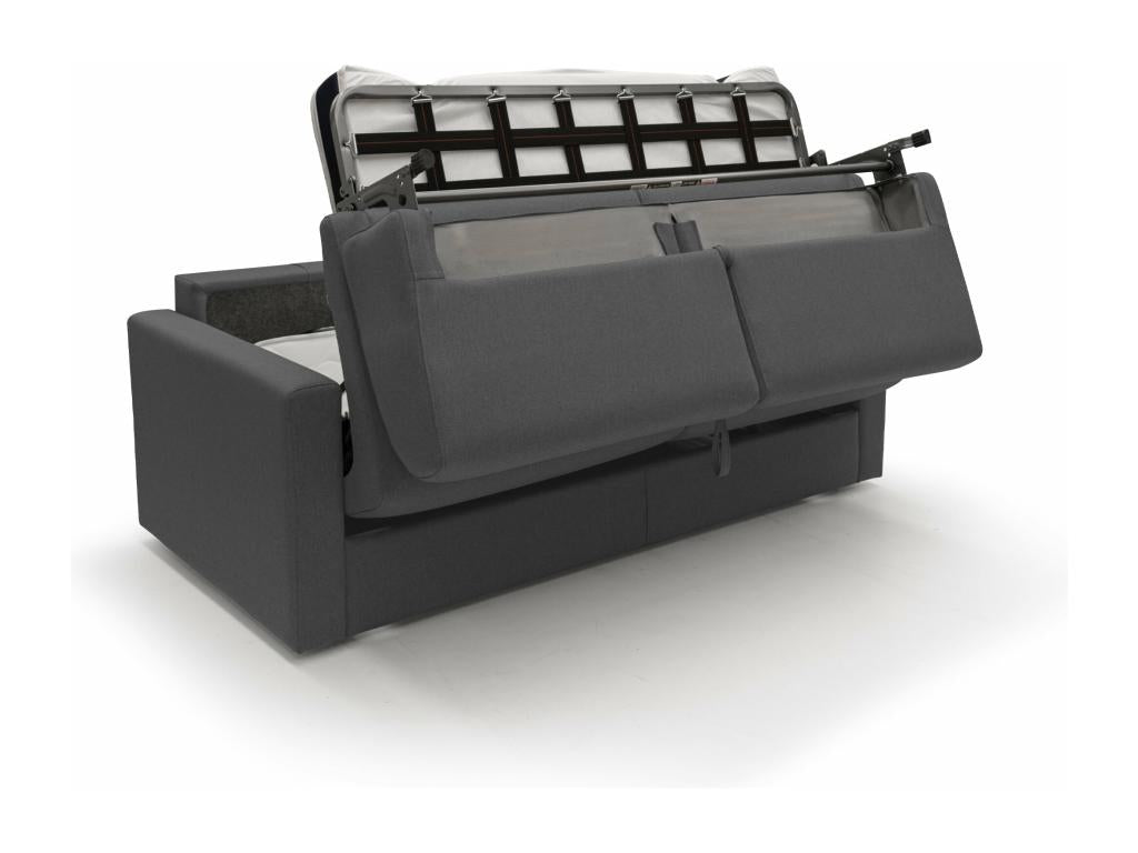 Black Fabric Bed, 160 x 197 cm