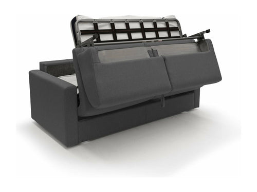 Black Fabric Bed, 160 x 197 cm