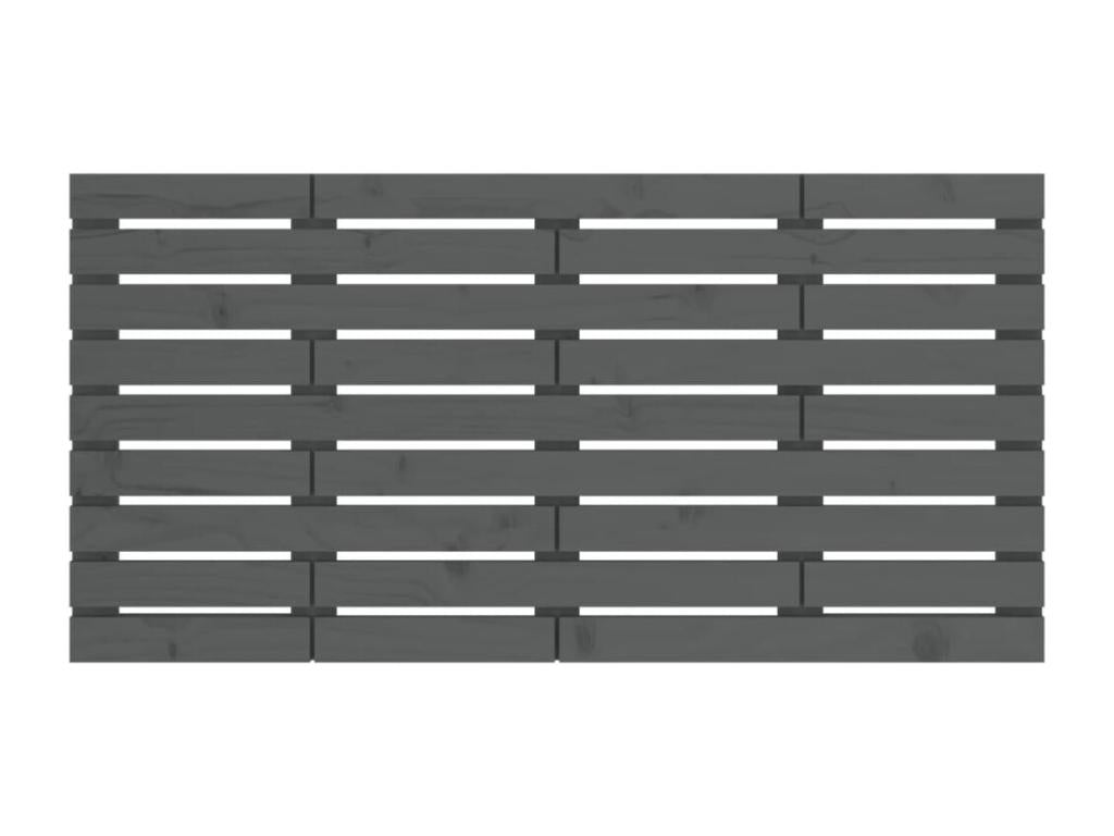 Gray Solid Wood Bed, 146 x 3 x 63 cm