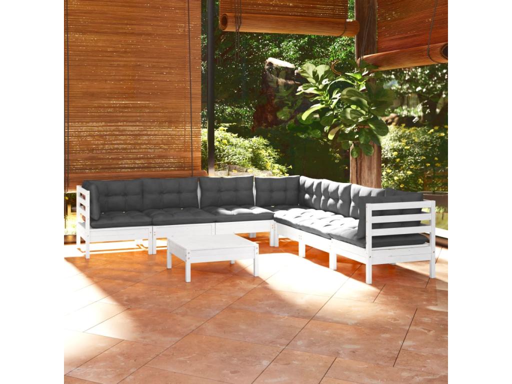 White Pine Wood Outdoor Furniture Set - dlz1766569472994