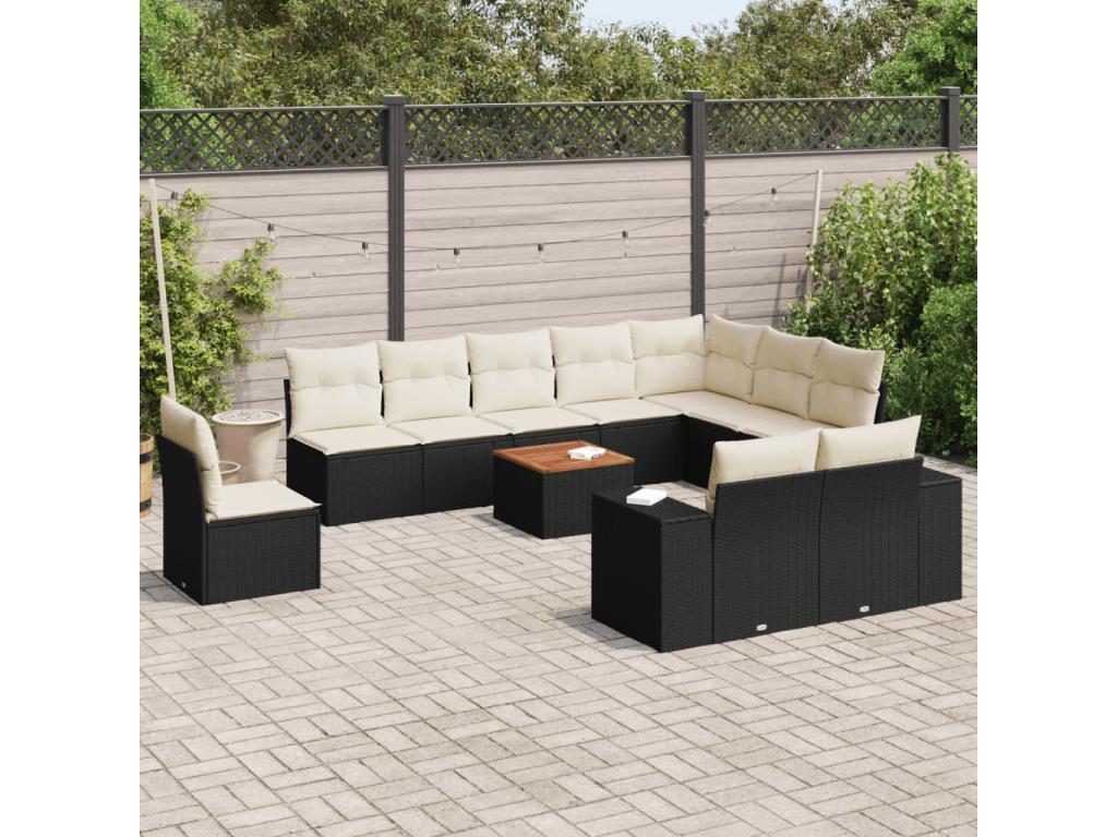 Black Woven Resin Wicker Outdoor Furniture Set - dlz1766568954162