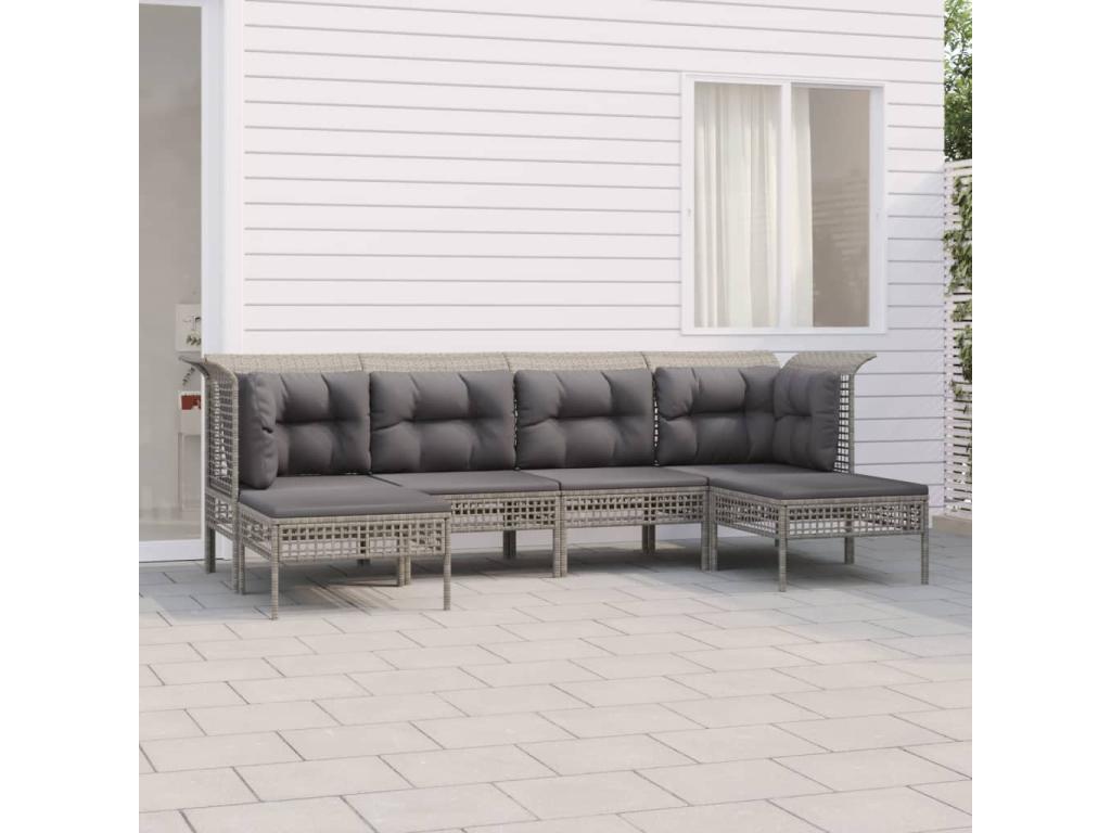 Gray Woven Resin Wicker Outdoor Furniture Set - dlz1766569260888