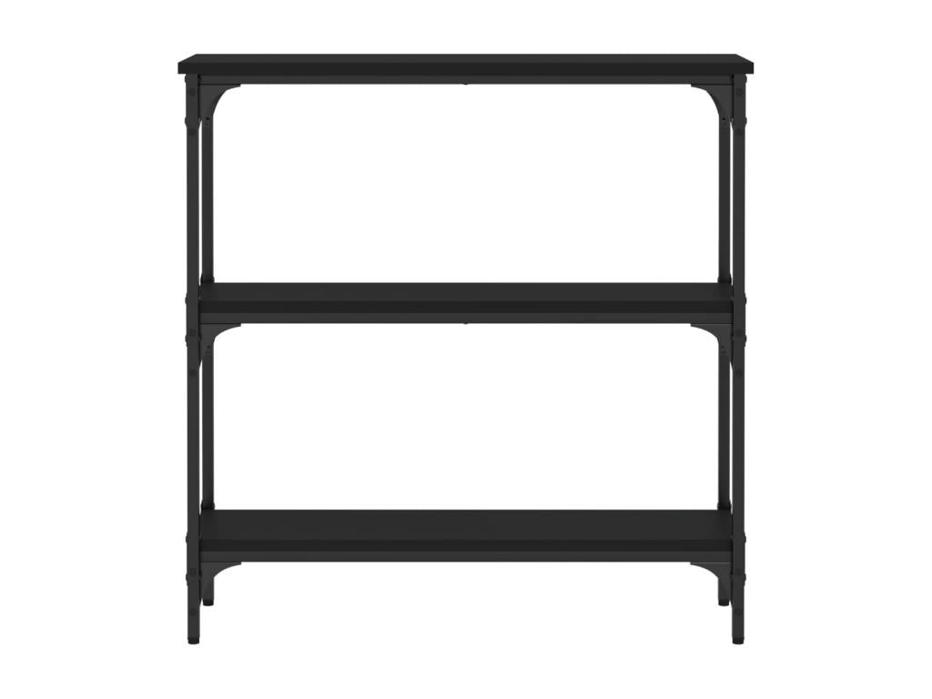 Black Engineered Wood Table, 75 x 22.5 x 75 cm