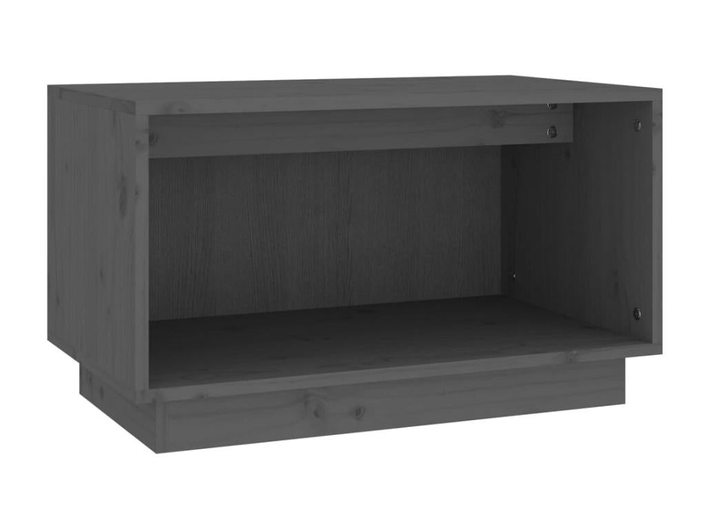 Gray Pine Wood TV Stand, 60 x 35 x 35 cm