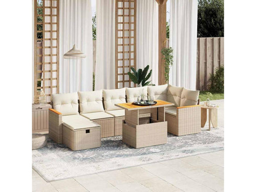 Beige Woven Resin Wicker Outdoor Furniture Set - dlz1766569045380
