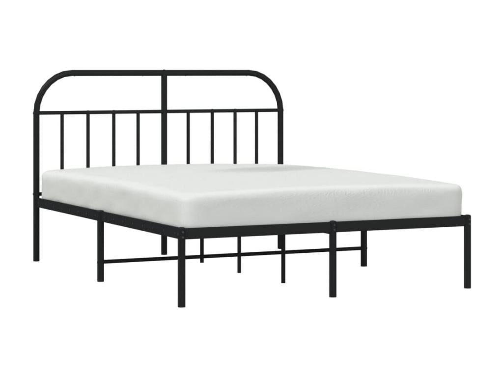 Black Metal Bed Frame, 135 x 190 cm