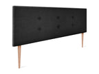 Black Fabric Bed, 160 x 105 cm